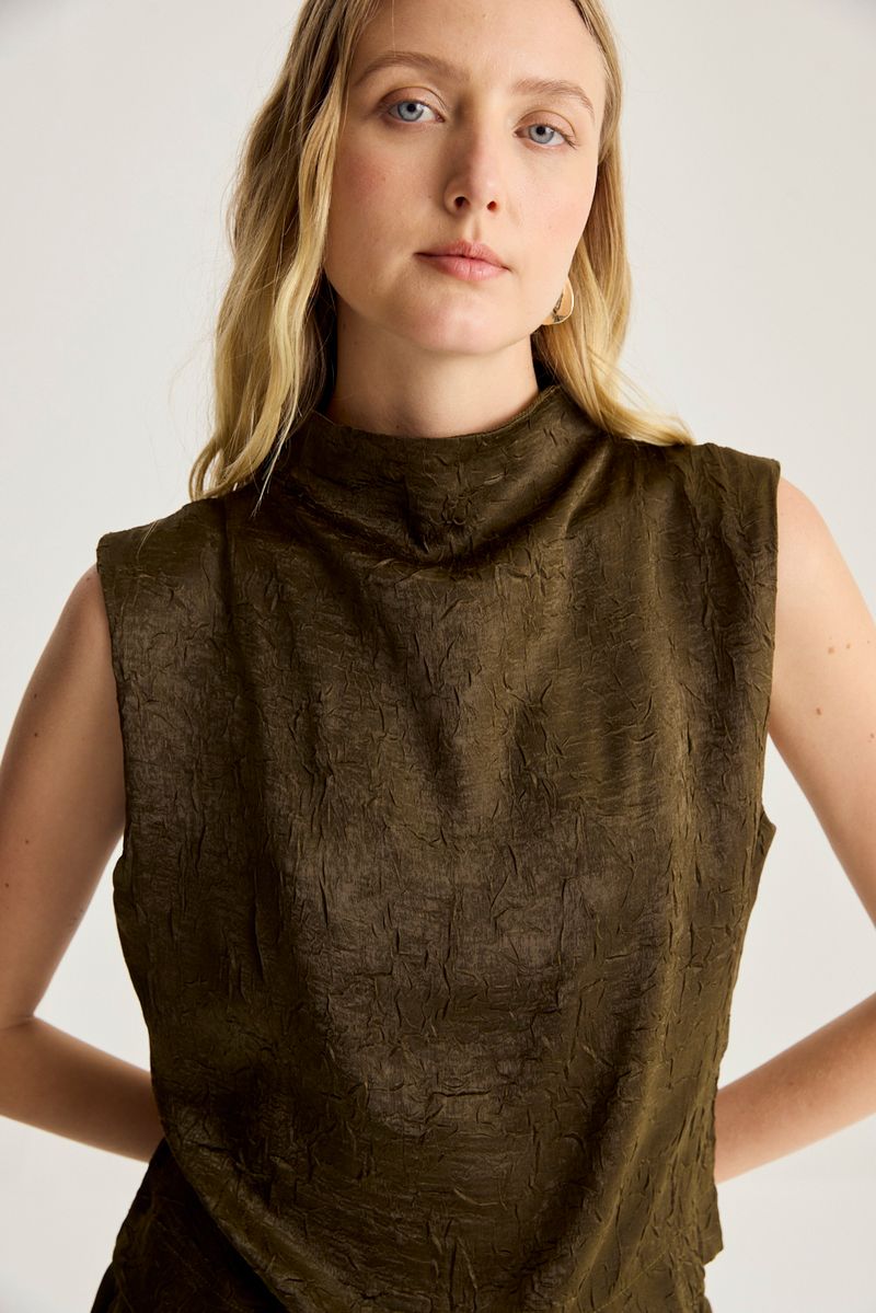 TOP SATEN CRINKLED