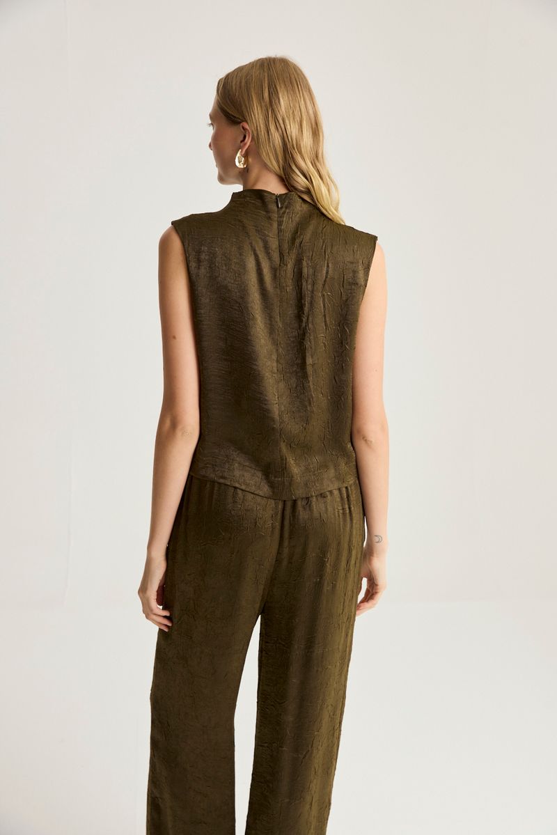 TOP SATEN CRINKLED