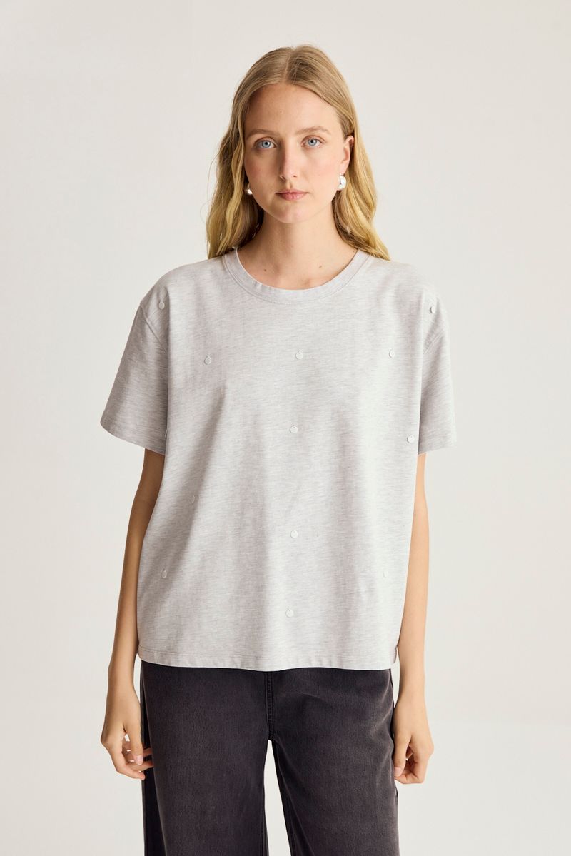 REMERA EMBELLISH WASHED DOTS