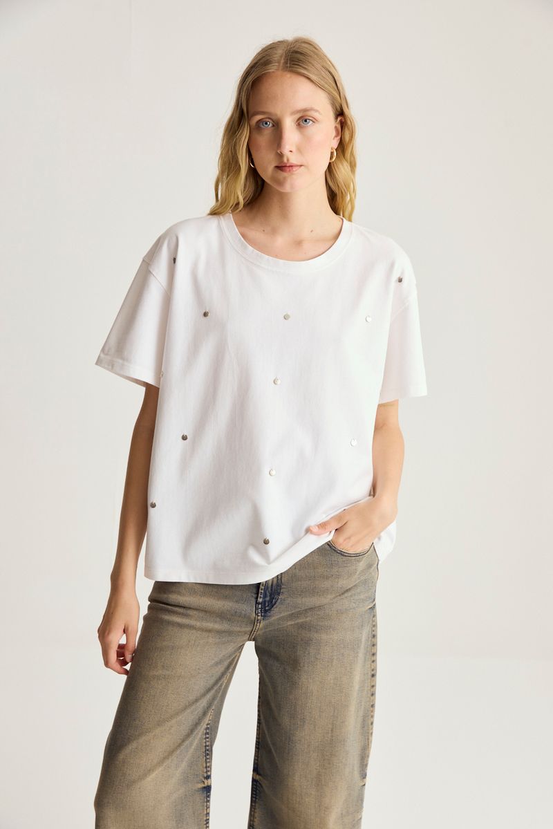 REMERA EMBELLISH WASHED DOTS