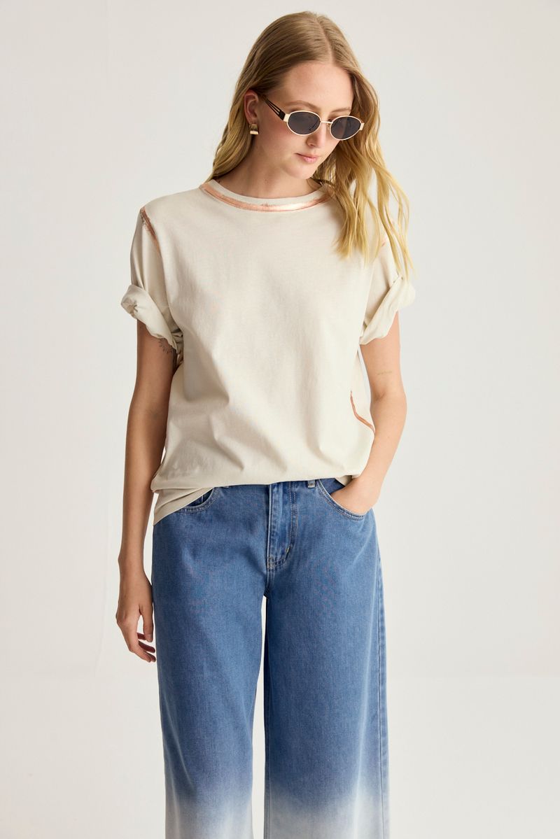 REMERA COTTON WASHED FOIL