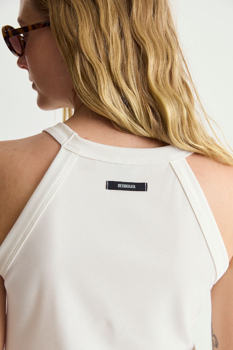 MUSCULOSA HALTER RIBBED LOU