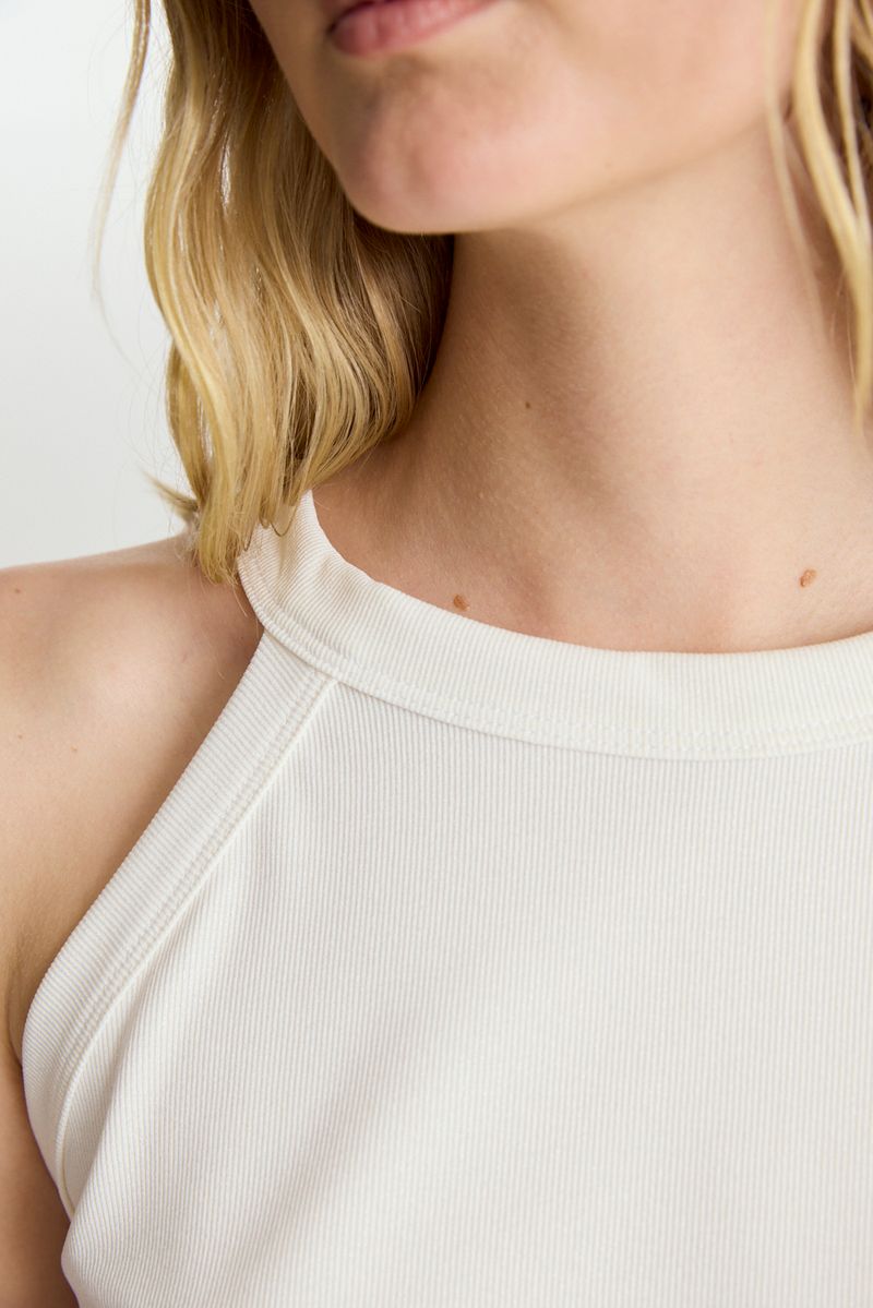 MUSCULOSA HALTER RIBBED LOU