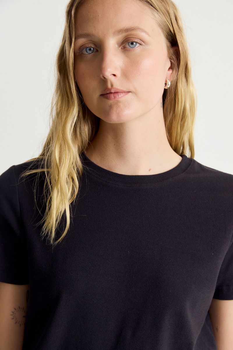 REMERA RIBBED COTTON TYRA