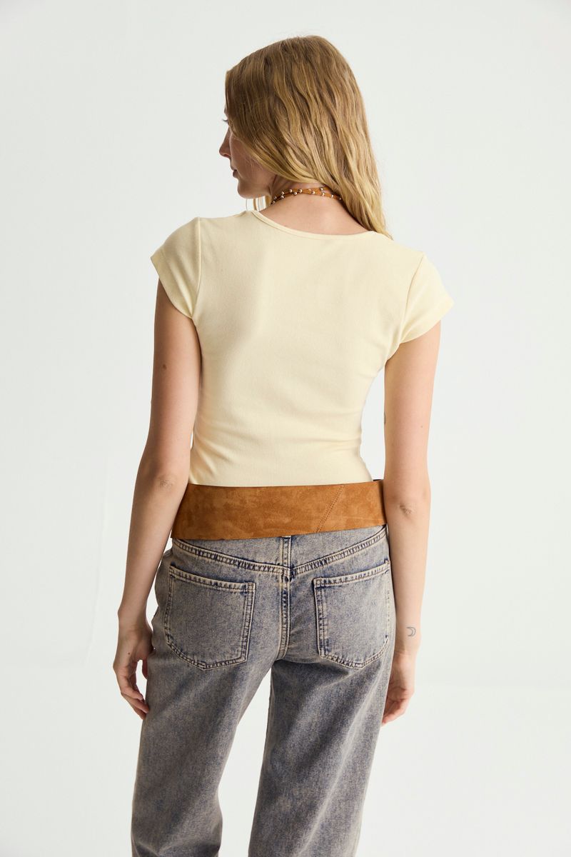 REMERA RIBBED COTTON LOLA