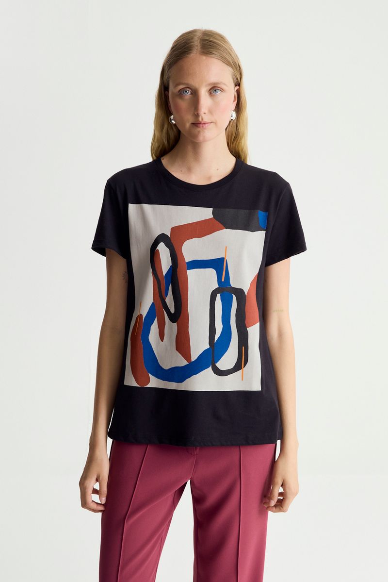 REMERA COTTON PRINT CELESTE NAJT