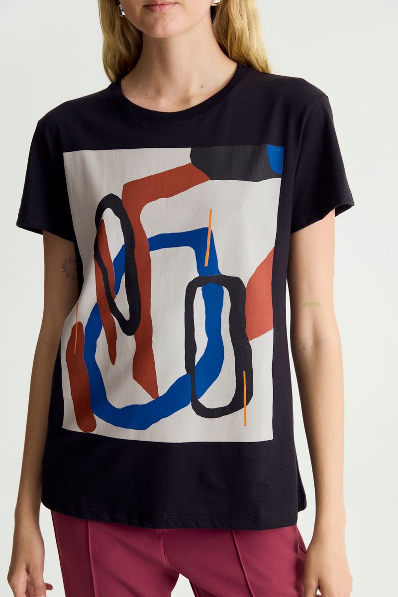 REMERA COTTON PRINT CELESTE NAJT