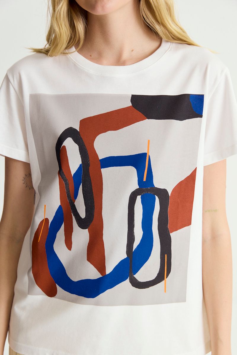 REMERA COTTON PRINT CELESTE NAJT