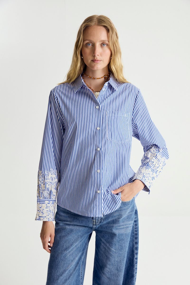 CAMISA STRIPED EMBROIDERY