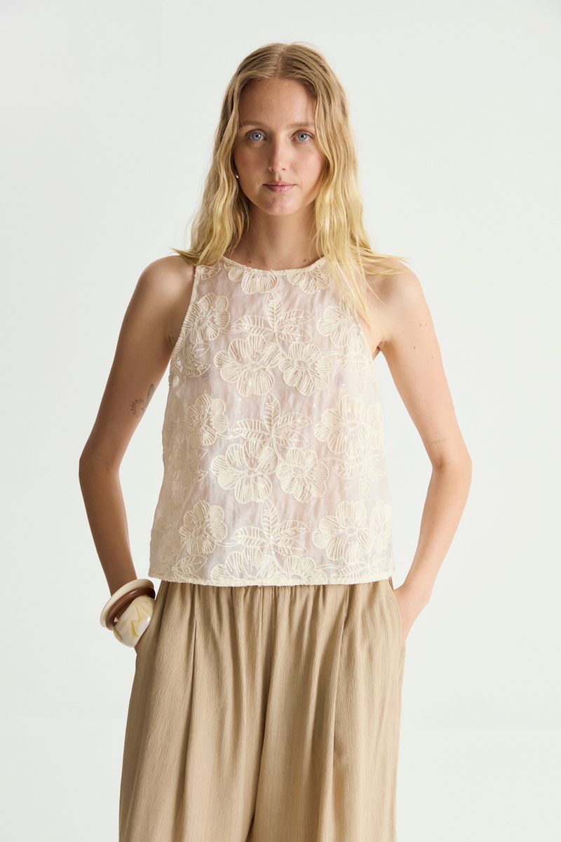 TOP FLOWERS SEQUINS