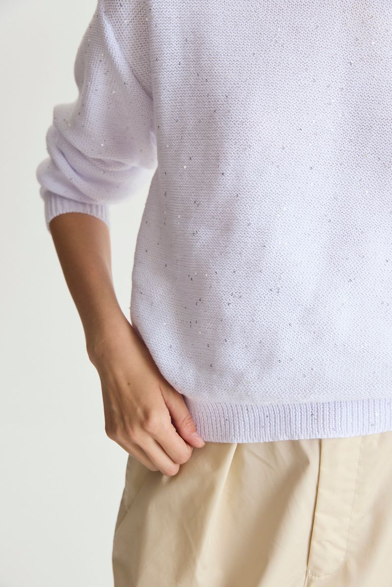 SWEATER SEQUINS PLAIN