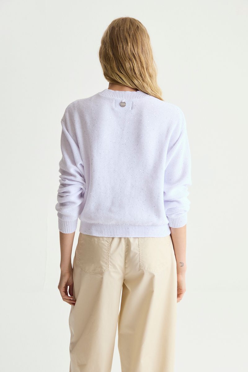 SWEATER SEQUINS PLAIN