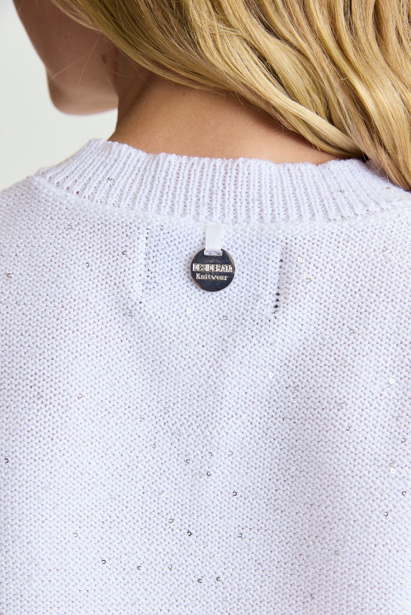 SWEATER SEQUINS PLAIN