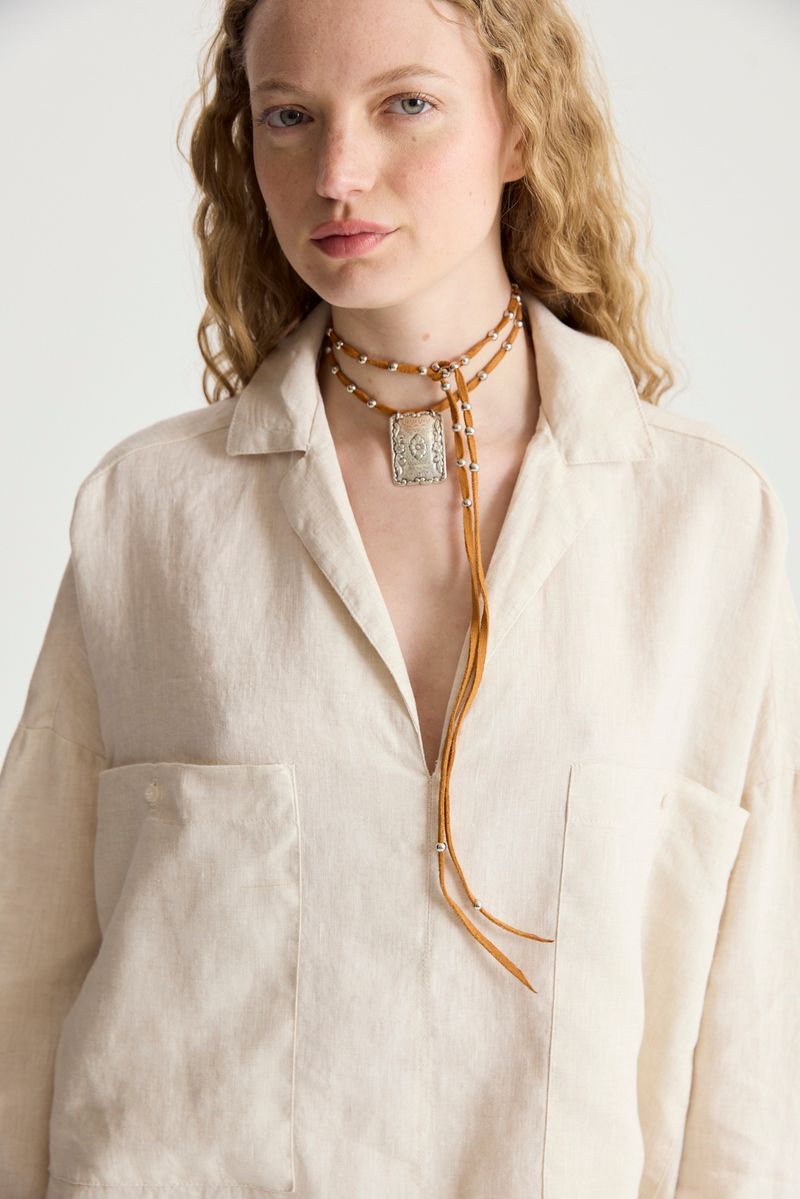 CAMISA LINO OVER SIENA