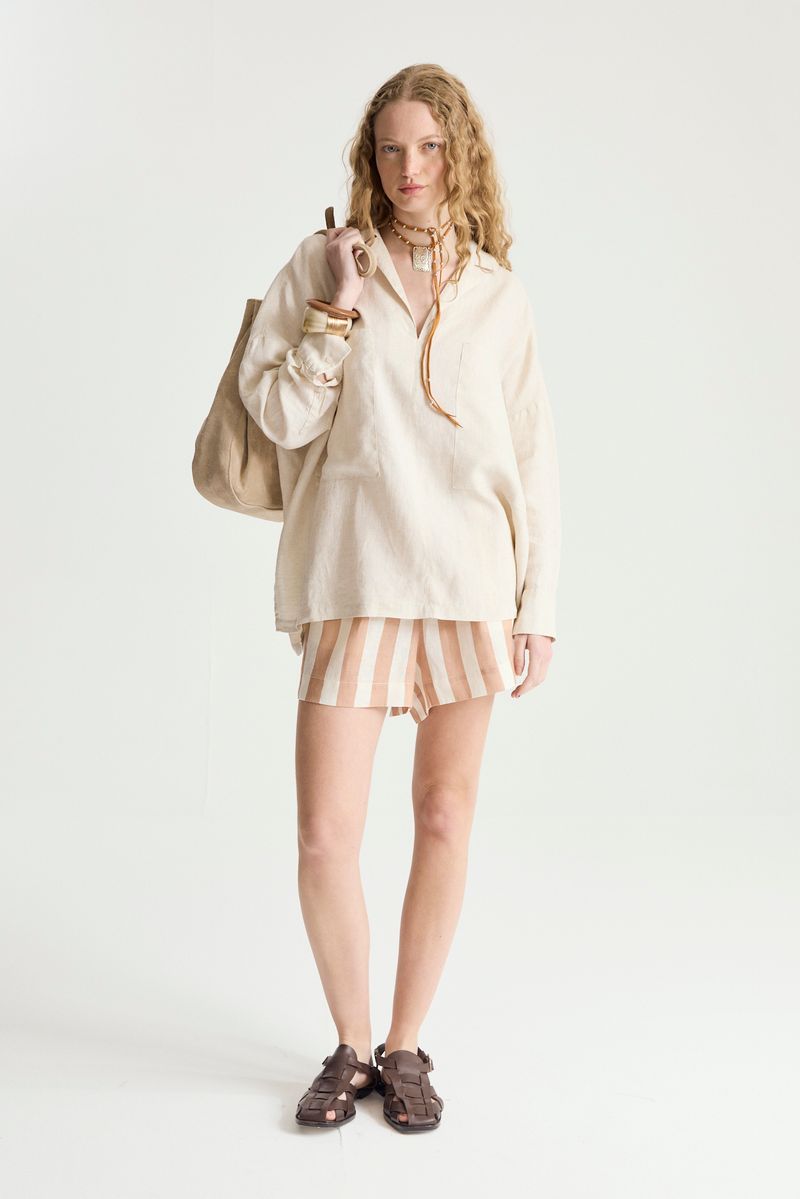 CAMISA LINO OVER SIENA