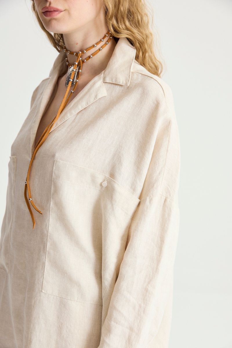 CAMISA LINO OVER SIENA