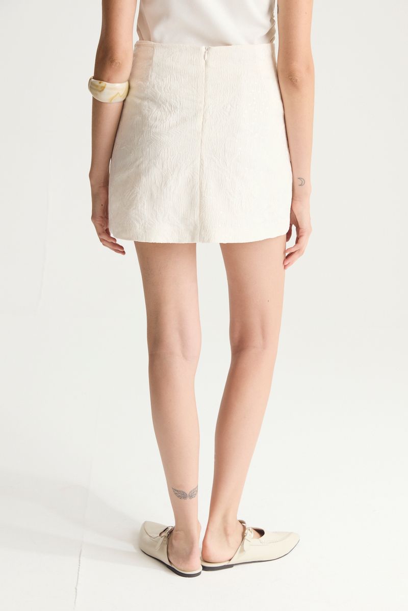 POLLERA JACQUARD LEAFS