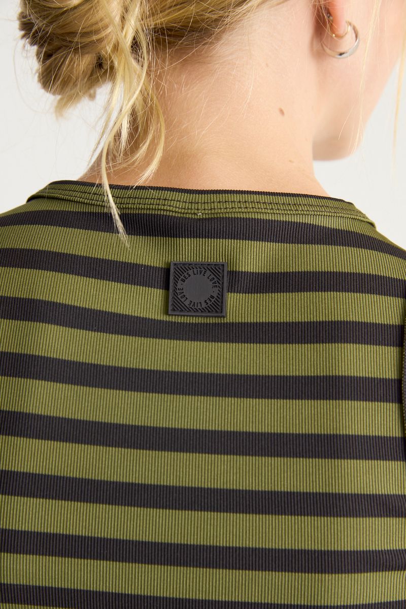 MUSCULOSA RIBBED STRIPES MOSS