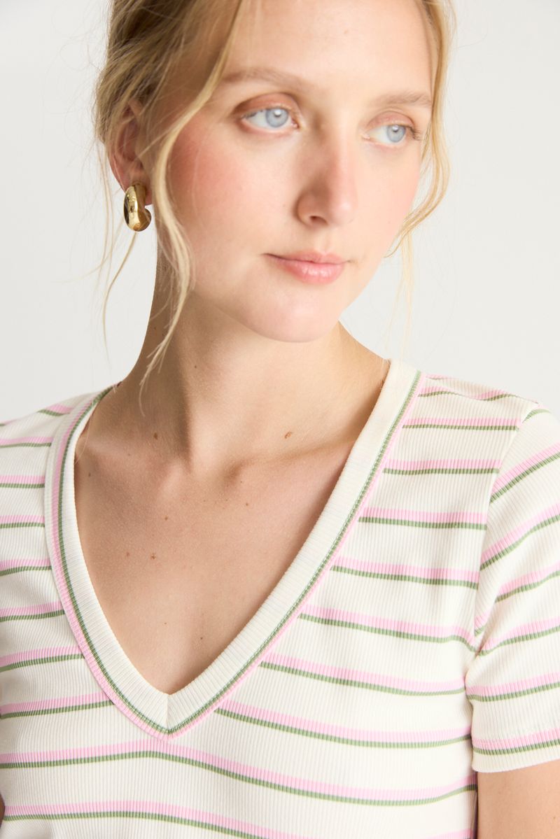 REMERA RIBBED STRIPES RAINBOW