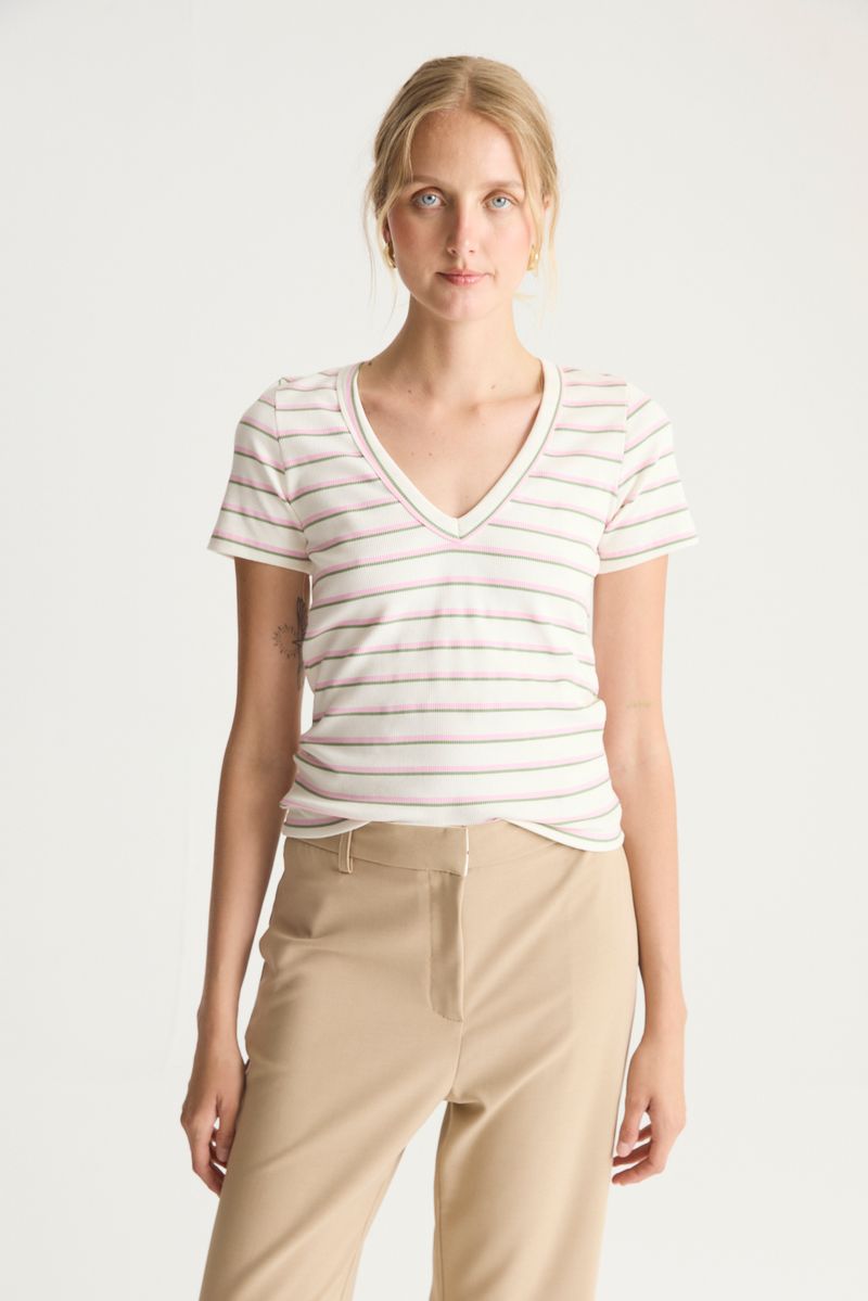 REMERA RIBBED STRIPES RAINBOW
