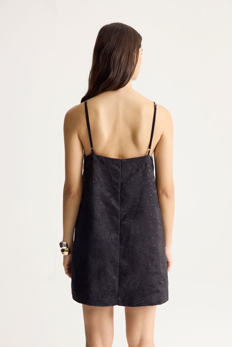 VESTIDO JACQUARD LEAFS