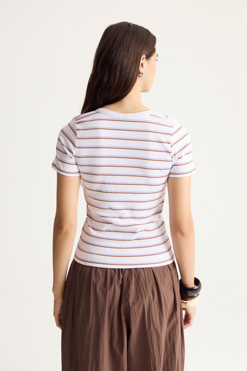 REMERA RIBBED STRIPES RAINBOW