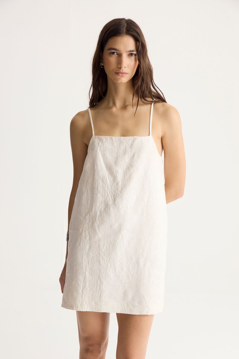 VESTIDO JACQUARD LEAFS