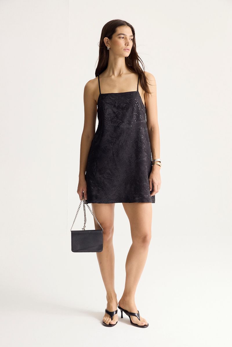 VESTIDO JACQUARD LEAFS