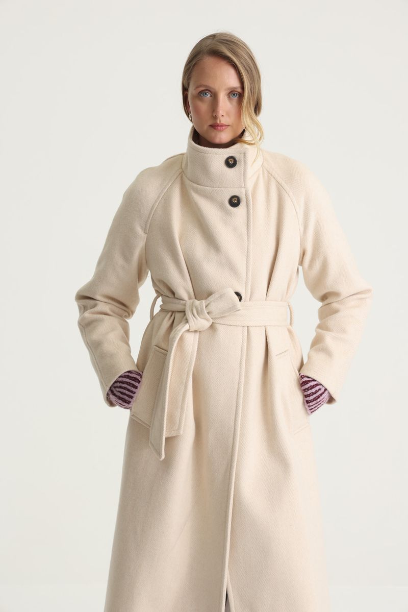 ABRIGO LONG SPIGA CRUDO