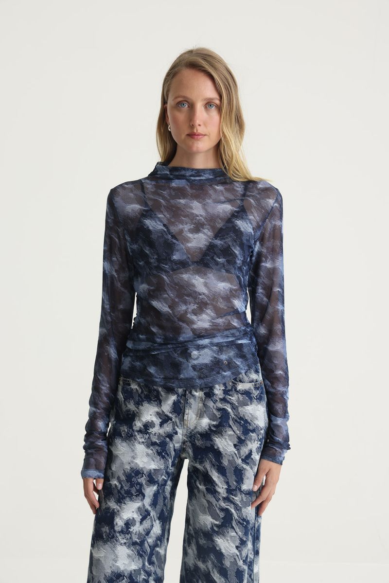 REMERA PRINT DENIM LIKE