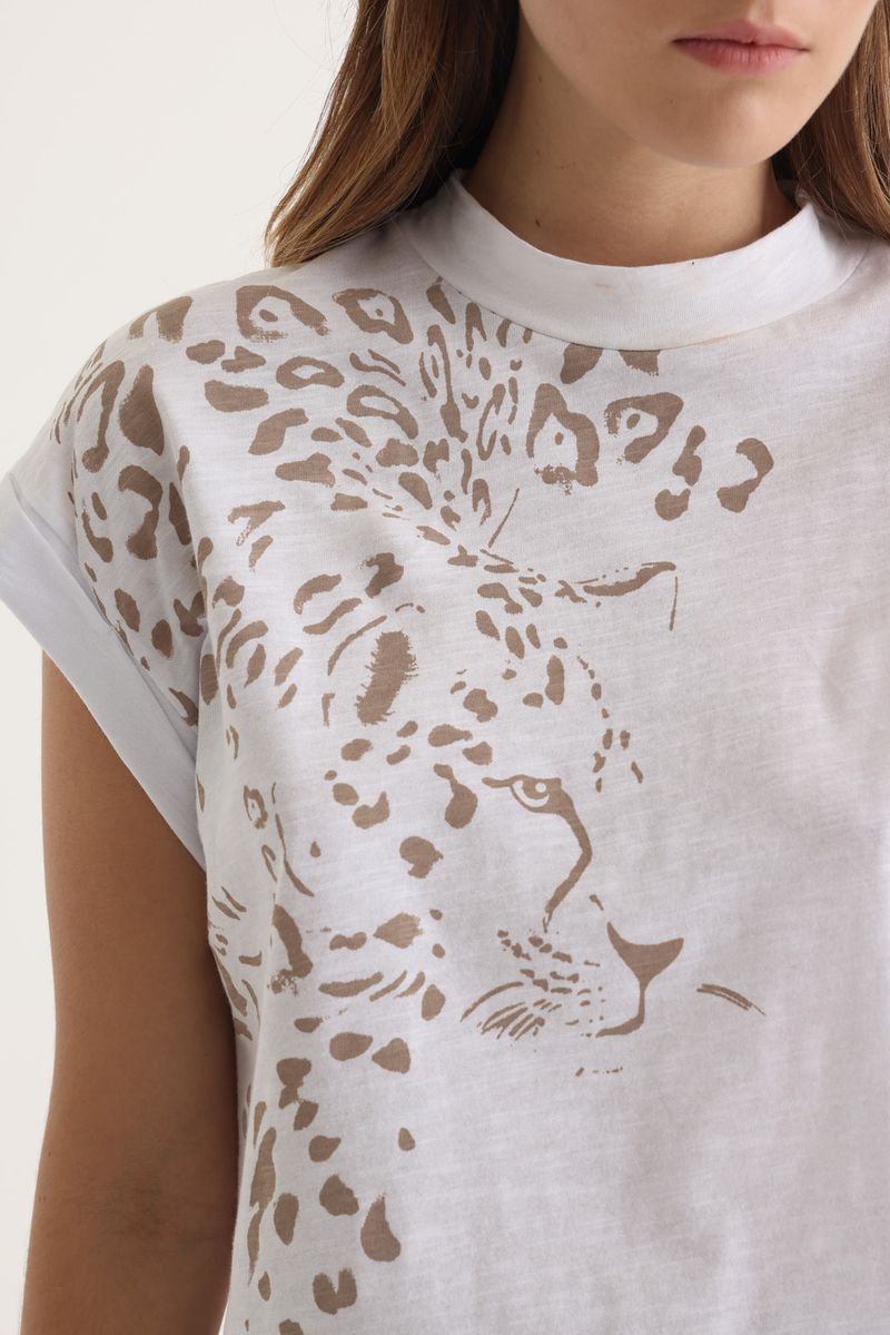REMERA COTTON PRINT LEOPARD
