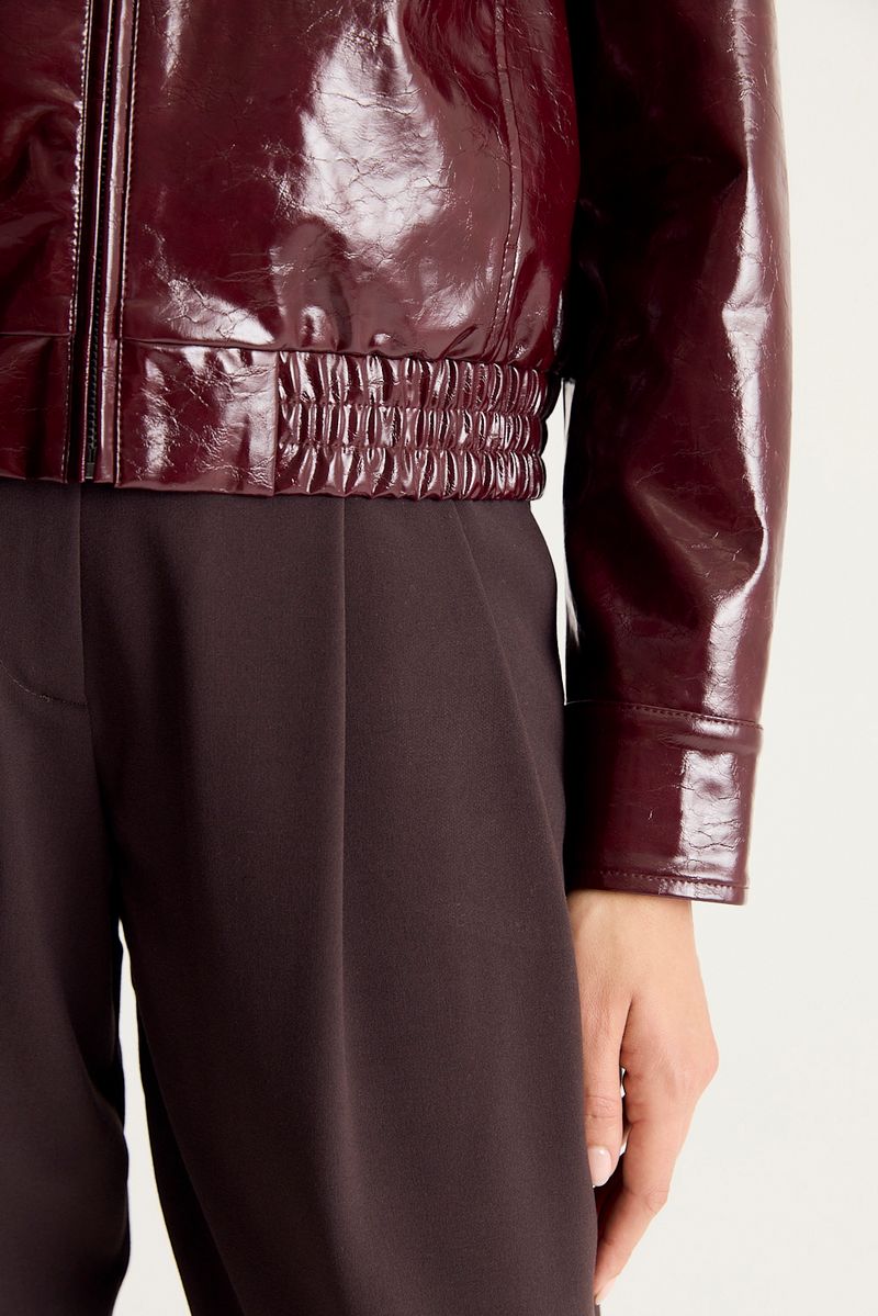 BOMBER VEGAN LEATHER