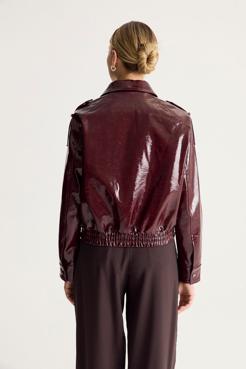 BOMBER VEGAN LEATHER