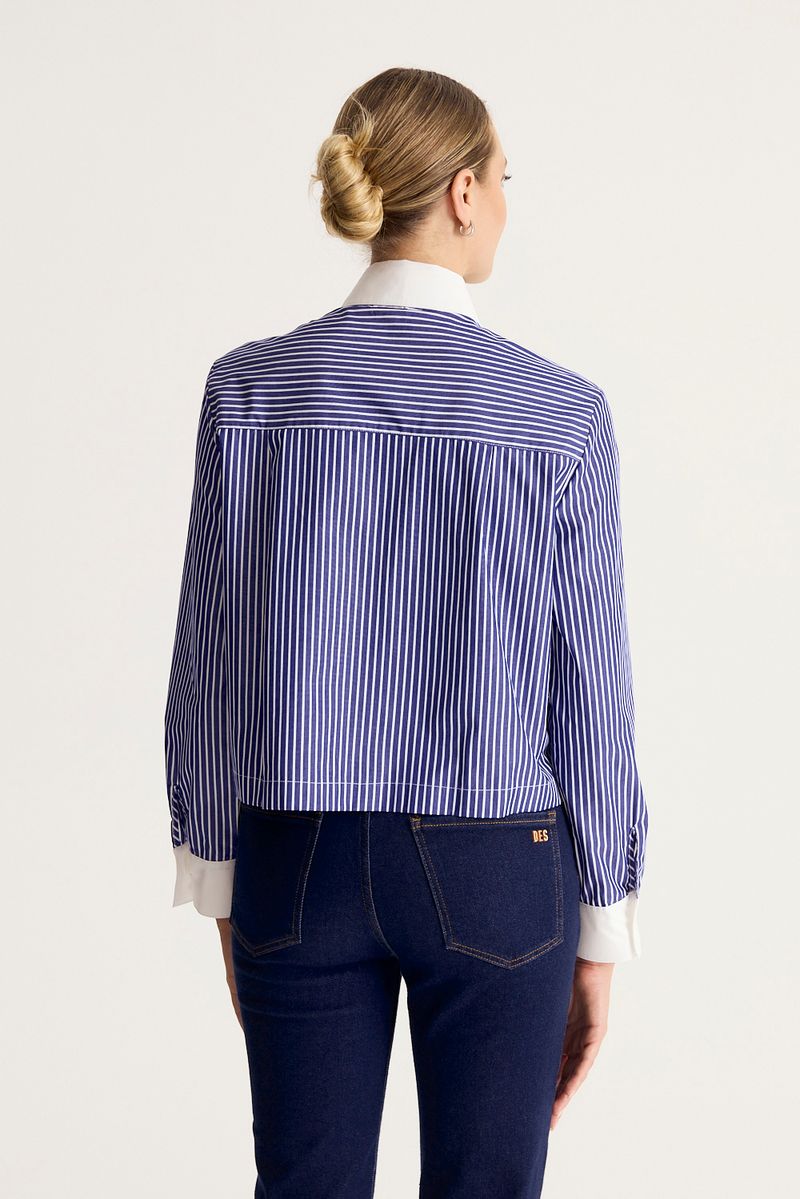 CAMISA STRIPED WHITE COLLAR