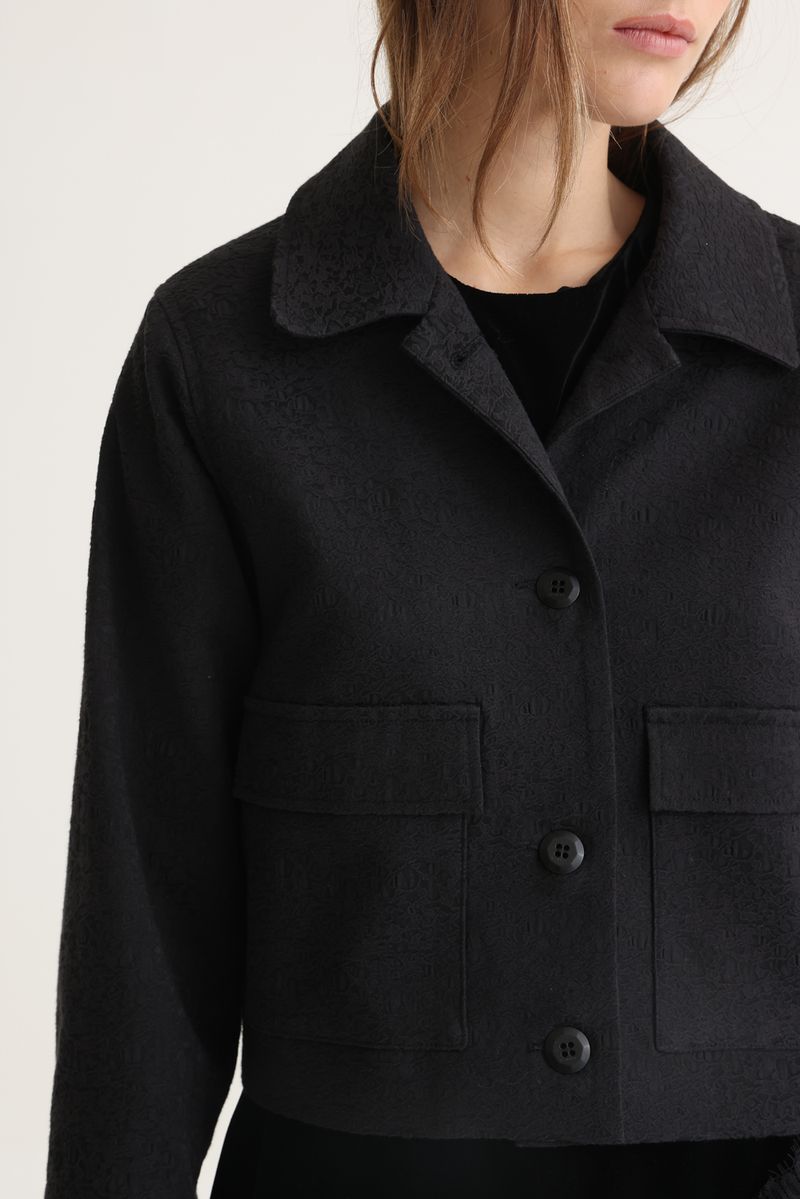 CHAQUETA JACQUARD BLACK