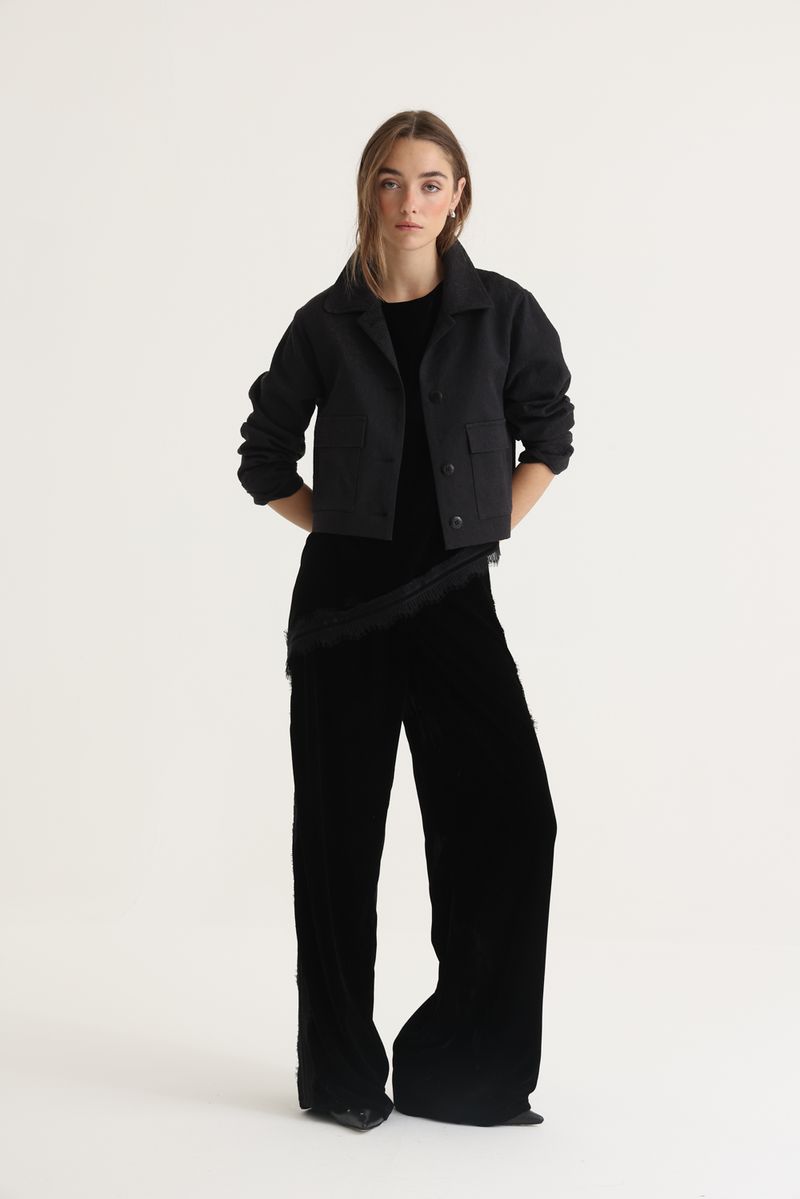 CHAQUETA JACQUARD BLACK