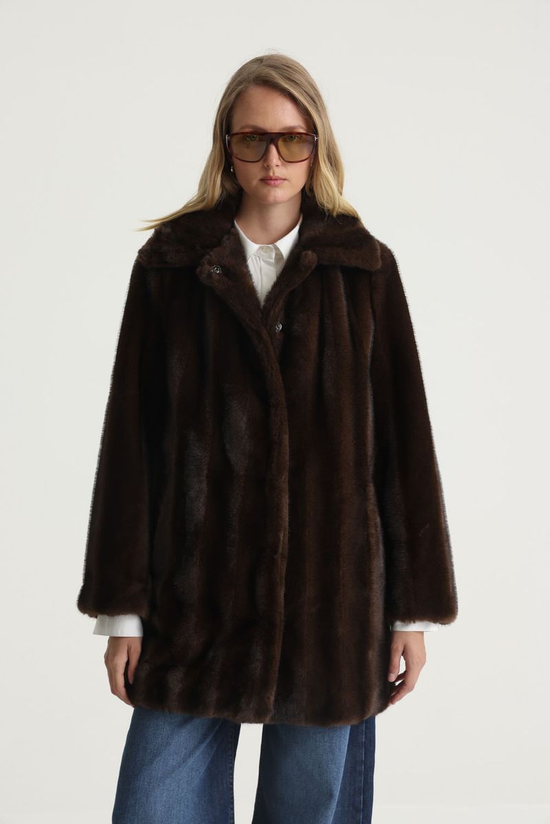 ABRIGO FAUX FUR LONG