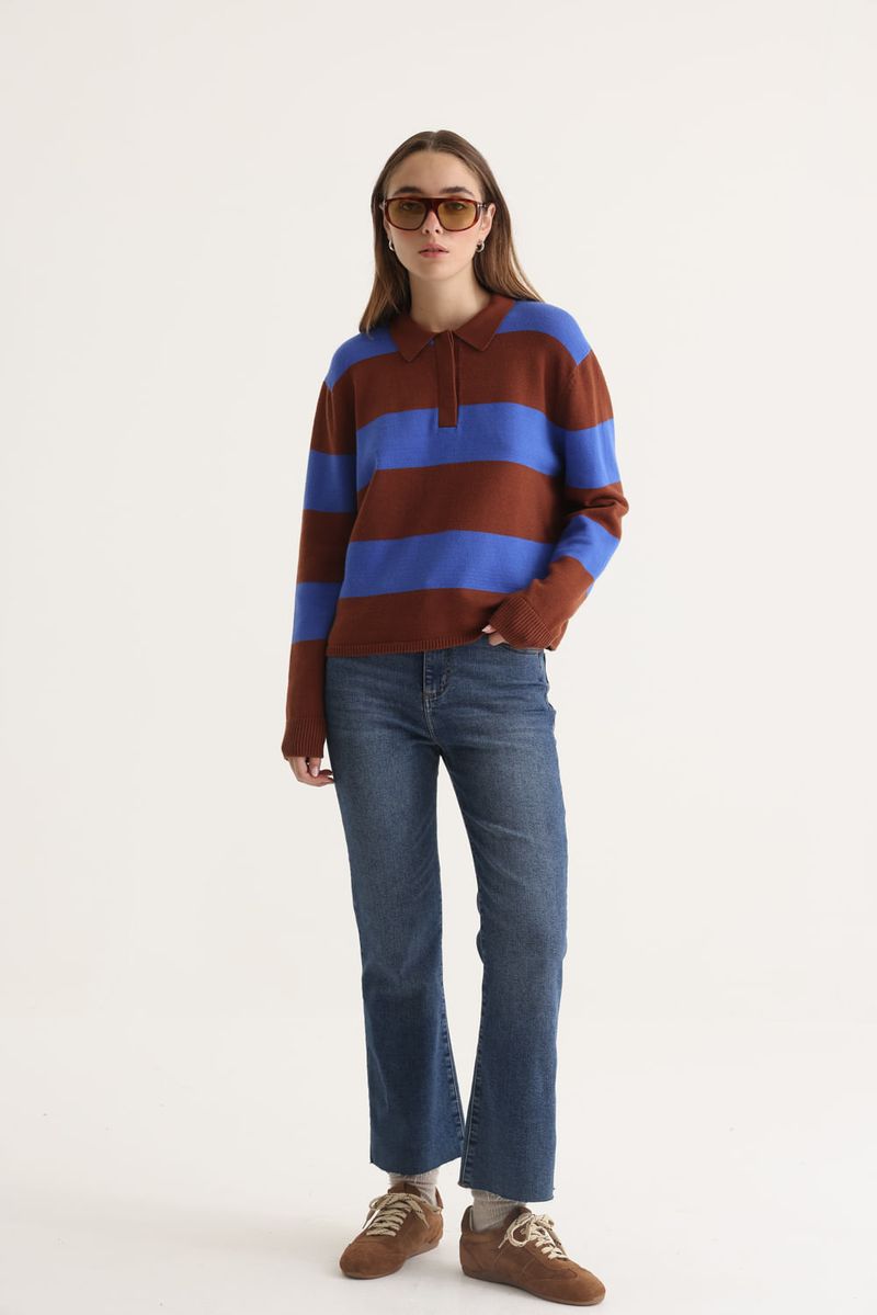 SWEATER STRIPE POLO