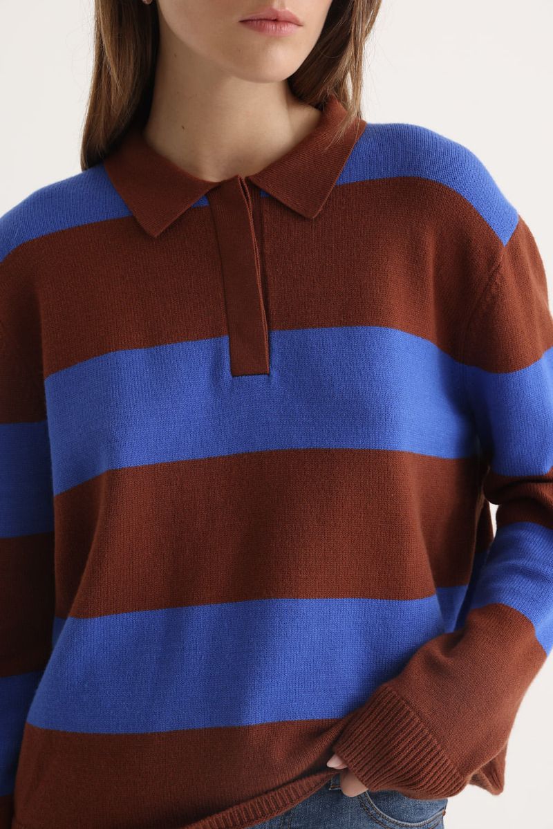 SWEATER STRIPE POLO