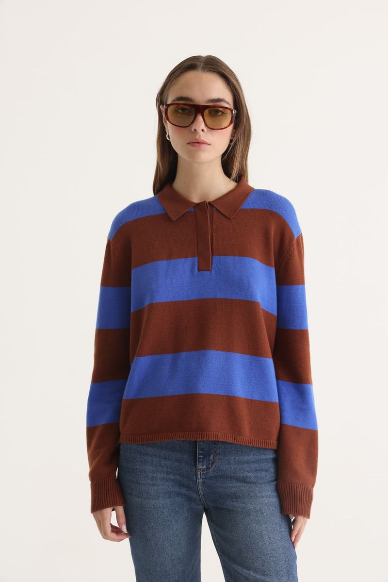 SWEATER STRIPE POLO