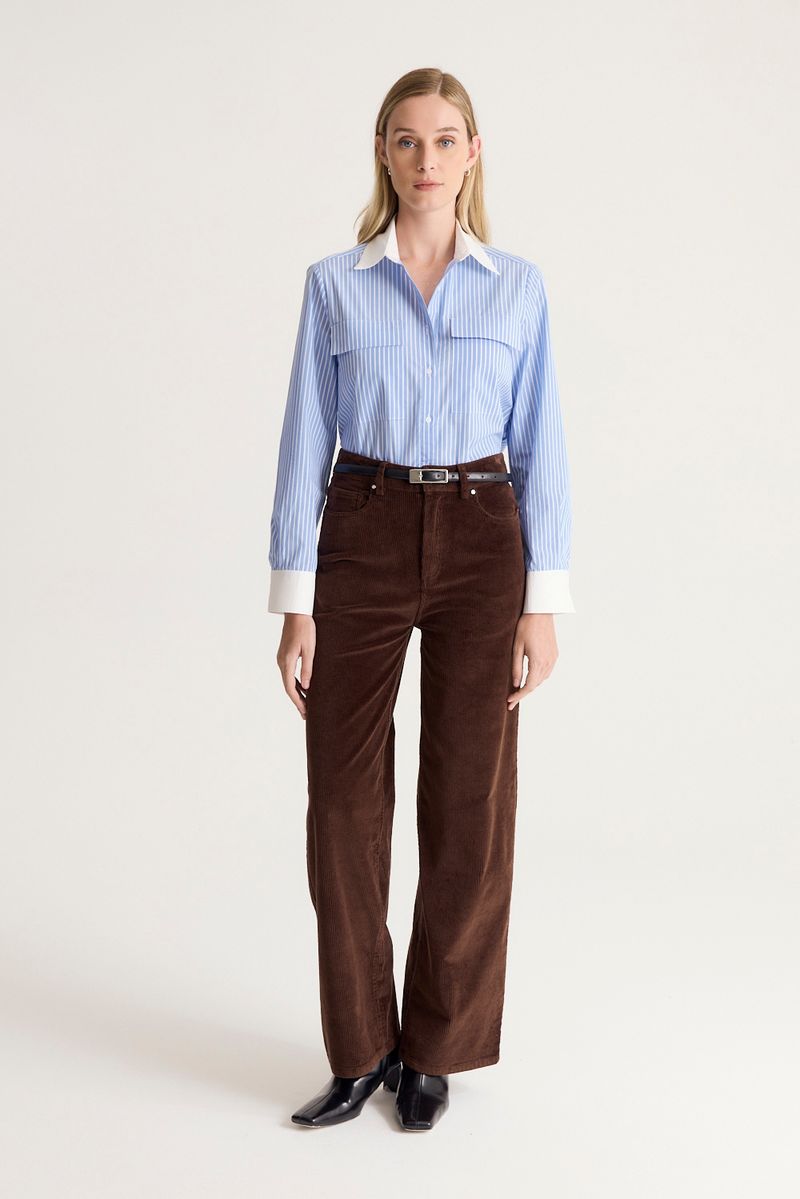 CAMISA STRIPED WHITE COLLAR