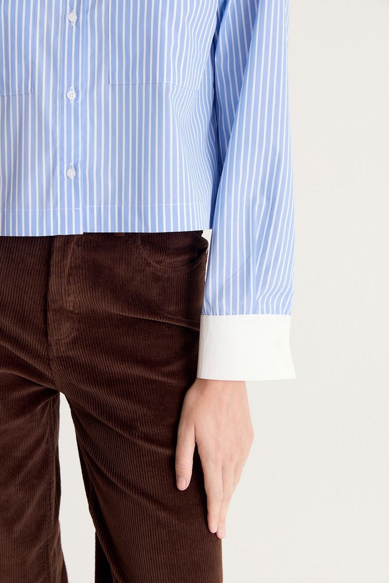 CAMISA STRIPED WHITE COLLAR