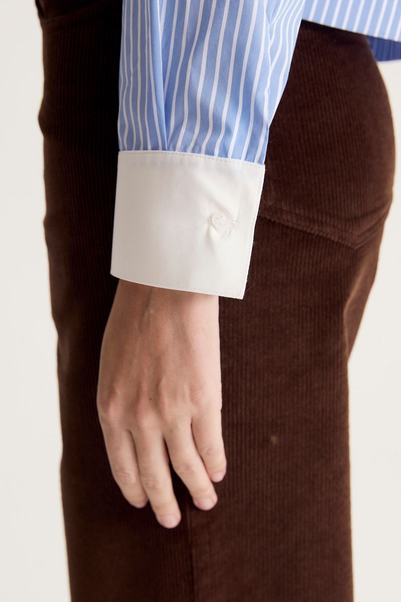 CAMISA STRIPED WHITE COLLAR