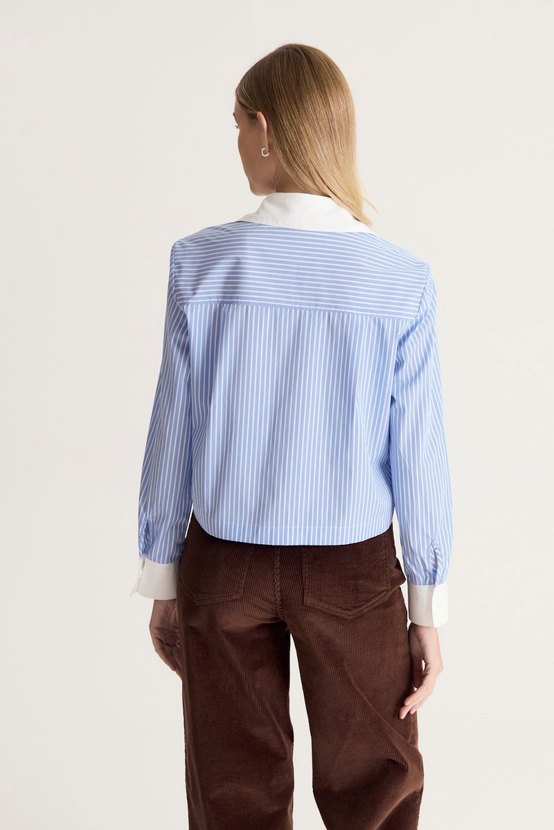 CAMISA STRIPED WHITE COLLAR