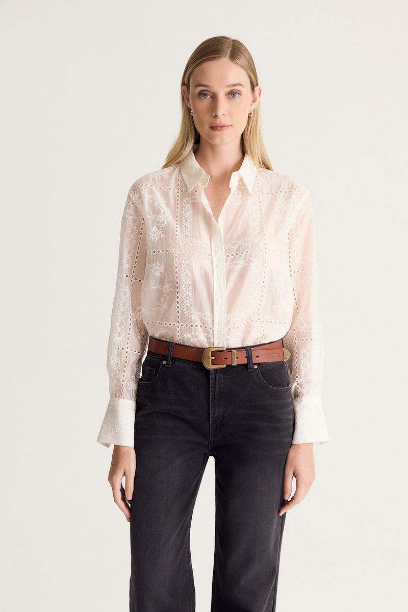 CAMISA SHEER EMBROIDERY
