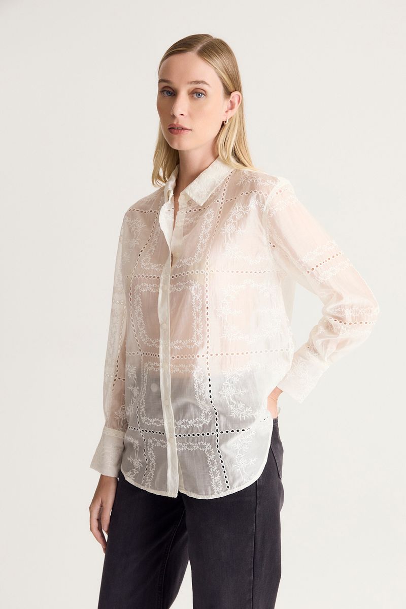CAMISA SHEER EMBROIDERY