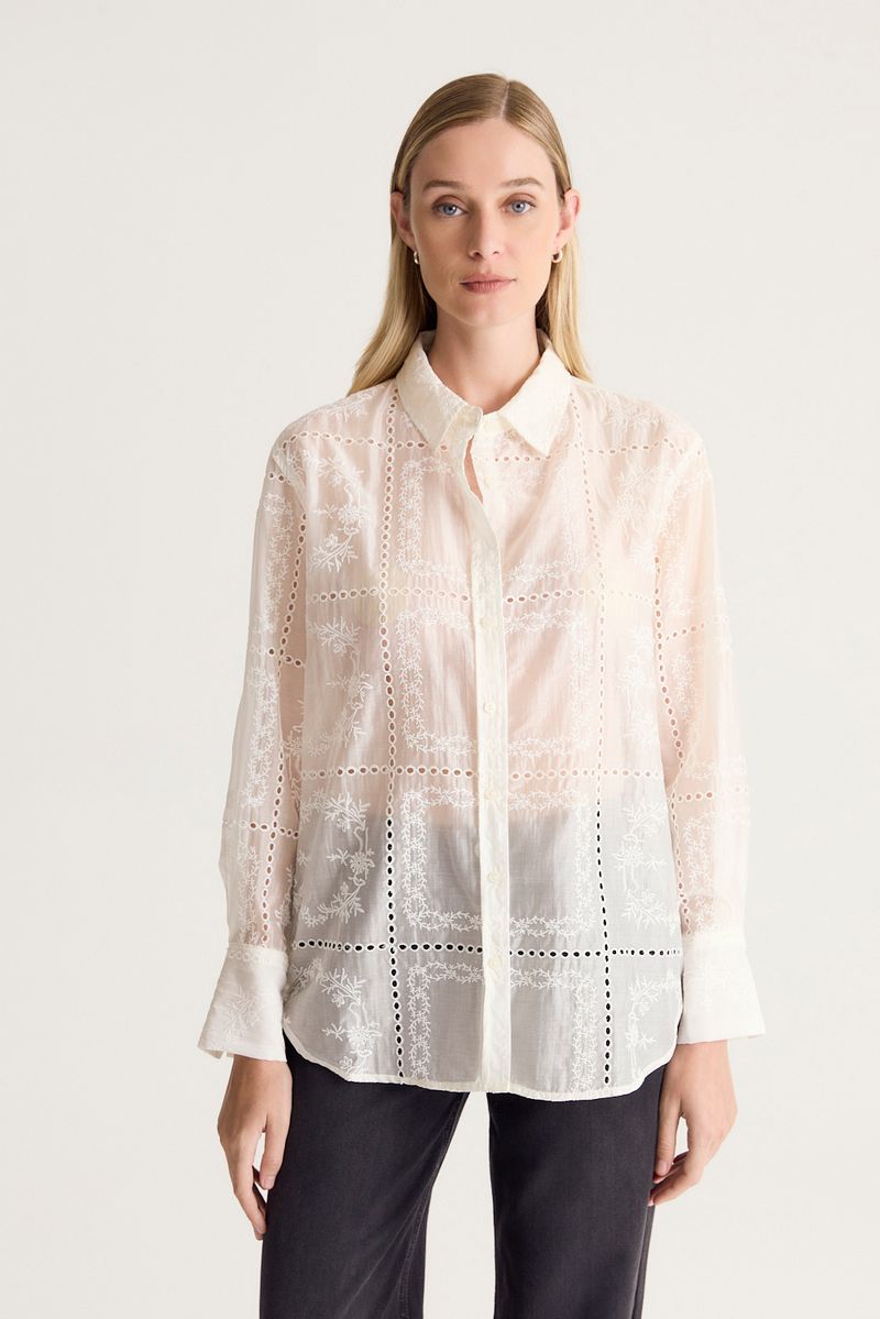 CAMISA SHEER EMBROIDERY