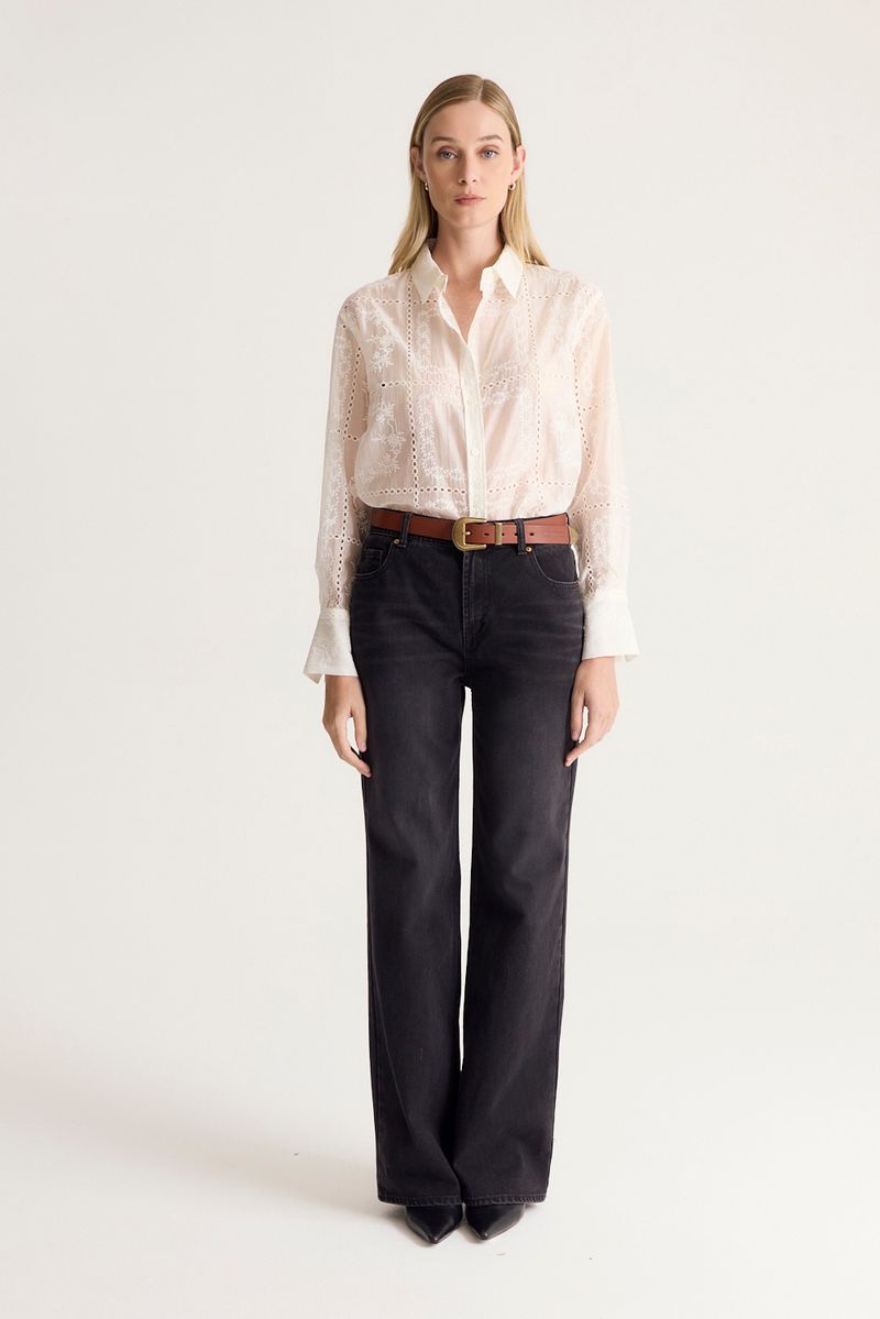 CAMISA SHEER EMBROIDERY