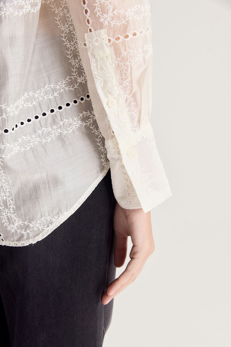 CAMISA SHEER EMBROIDERY