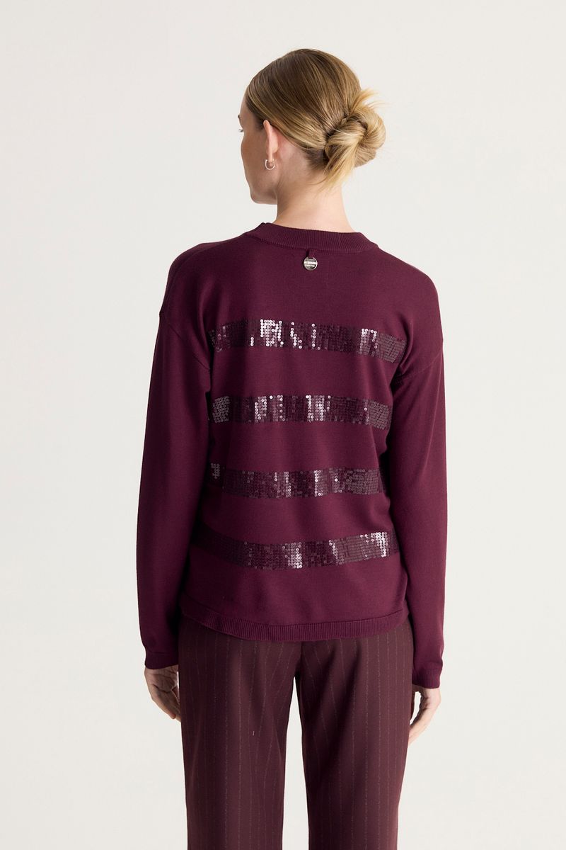 SWEATER STRIPED SEQUINS SOFT